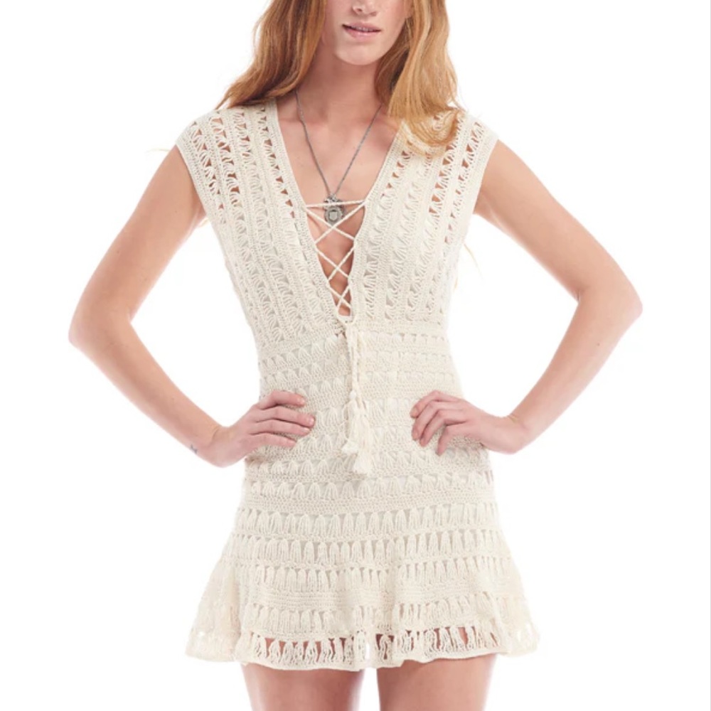 Anna Kosturova Crochet Jennifer Dress